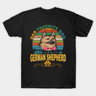 Dad Favorite Dog German Shepherd Vintage T-Shirt